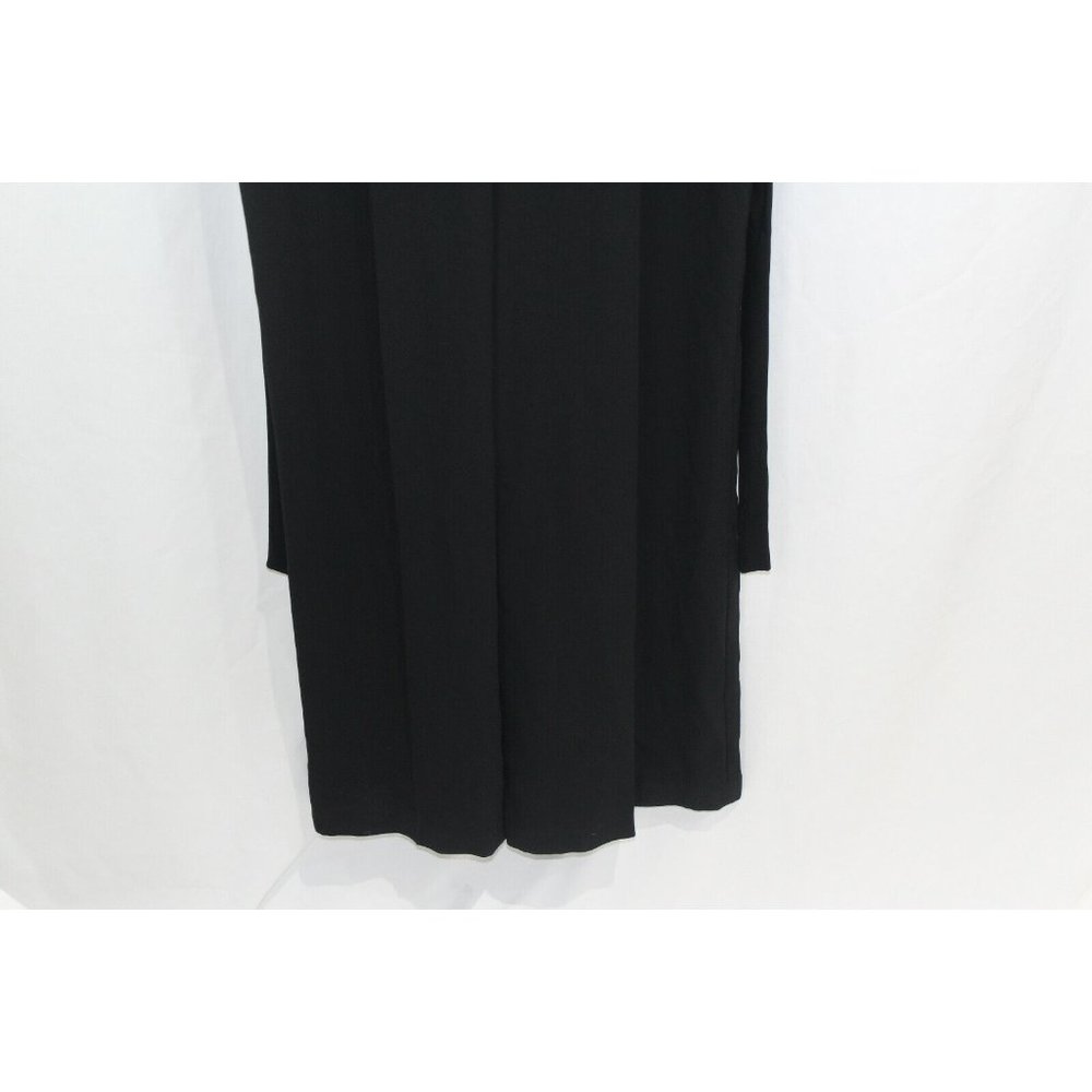 NWT CeCe $139 Wide Leg Black V Neck 3/4 Sleeve Jumpsuit 2 - Picture 3 of 6
